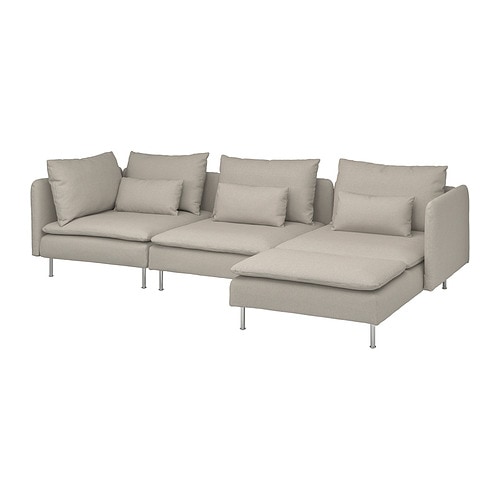 IKEA SÖDERHAMN sectional, 4-seat with chaise Model Image