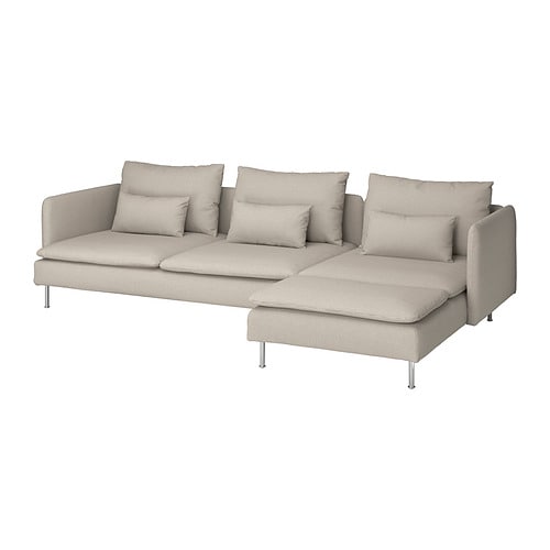 IKEA SÖDERHAMN sectional, 4-seat with chaise Model Image