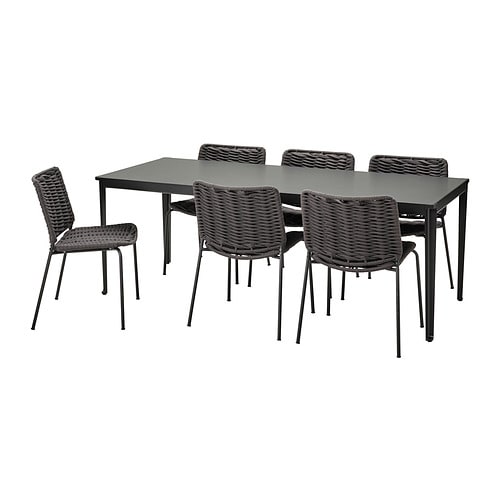 IKEA TEGELÖN / TEGELÖN table+6 chairs, outdoor Model Image