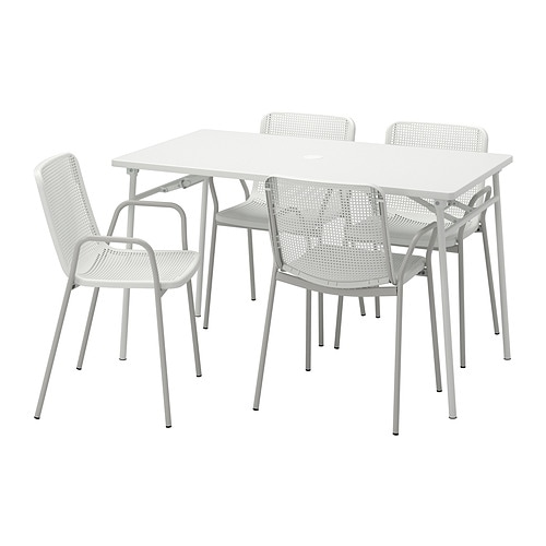 IKEA TORPARÖ table and 4 armchairs, outdoor Model Image