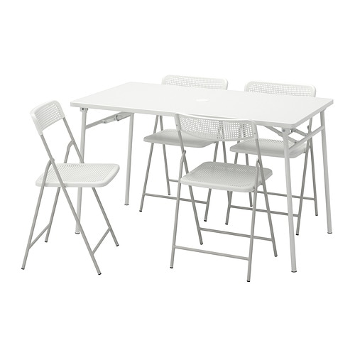 IKEA TORPARÖ table and 4 folding chairs, outdoor Model Image