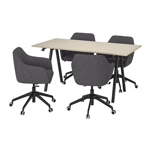 IKEA TROTTEN / TOSSBERG conference table and chairs Model Image