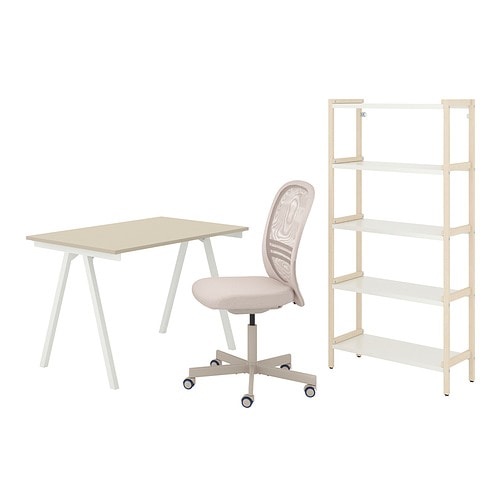 IKEA TROTTEN/FLINTAN / EKENABBEN desk and storage combination Model Image