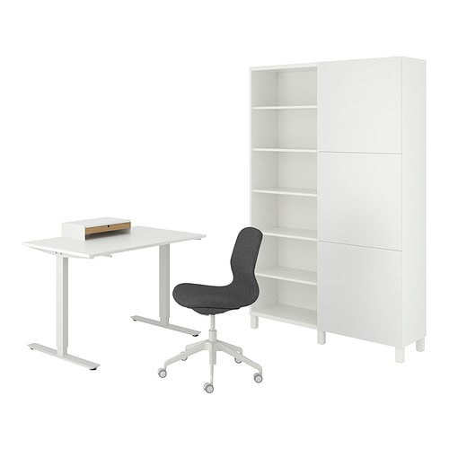 IKEA TROTTEN/LÅNGFJÄLL / BESTÅ/LAPPVIKEN desk and storage combination Model Image