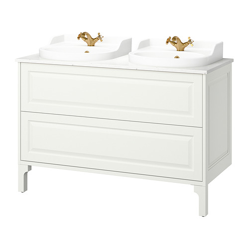 IKEA TÄNNFORSEN / RUTSJÖN Bathroom vanity with sink & faucets Model Image
