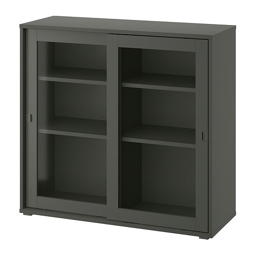 IKEA VIHALS cabinet with sliding glass doors Model Image