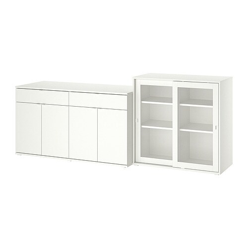 IKEA VIHALS storage combination w/glass doors Model Image