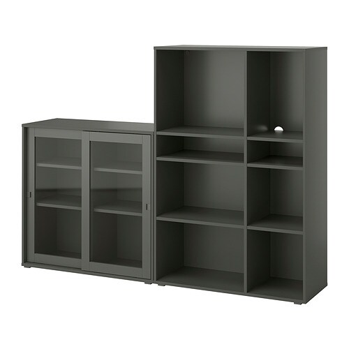 IKEA VIHALS storage combination w/glass doors Model Image