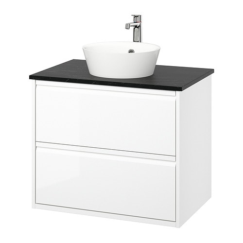 IKEA ÄNGSJÖN / KATTEVIK Bathroom vanity with sink & faucet Model Image