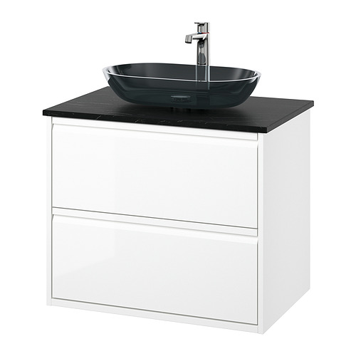 IKEA ÄNGSJÖN / OXMYREN Bathroom vanity with sink & faucet Model Image