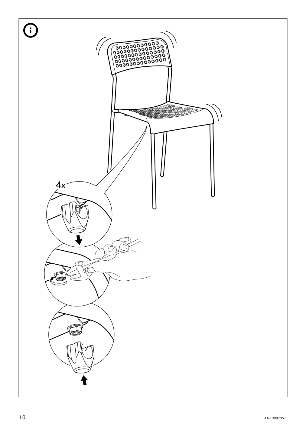 Assembly instructions for IKEA Adde chair white | Page 10 - IKEA MELLTORP / ADDE table and 4 chairs 990.143.76