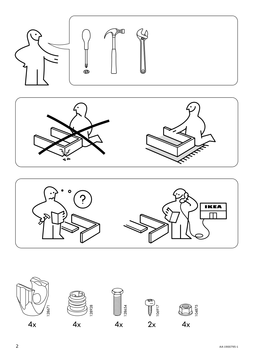 Assembly instructions for IKEA Adde chair black | Page 2 - IKEA MELLTORP / ADDE table and 4 chairs 791.614.86