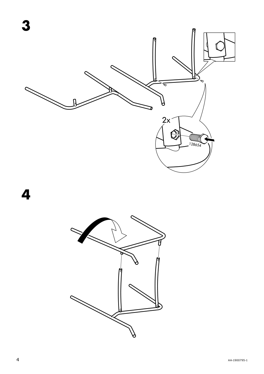 Assembly instructions for IKEA Adde chair black | Page 4 - IKEA MELLTORP / ADDE table and 4 chairs 791.614.86