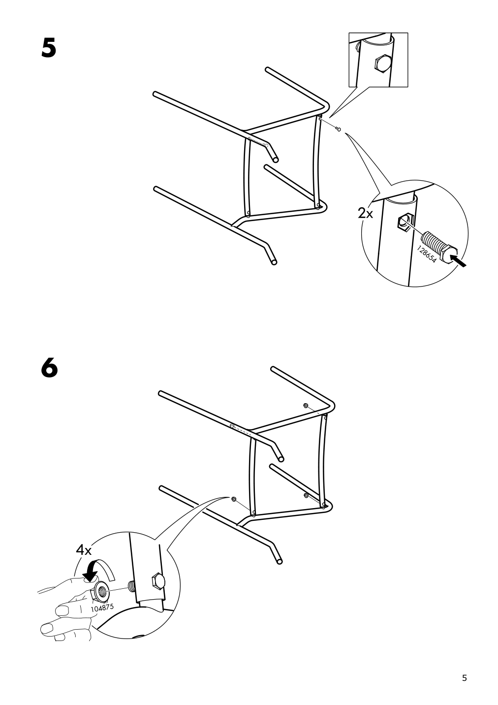 Assembly instructions for IKEA Adde chair white | Page 5 - IKEA MELLTORP / ADDE table and 4 chairs 990.143.76