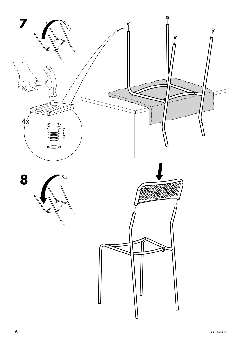 Assembly instructions for IKEA Adde chair black | Page 6 - IKEA MELLTORP / ADDE table and 4 chairs 791.614.86