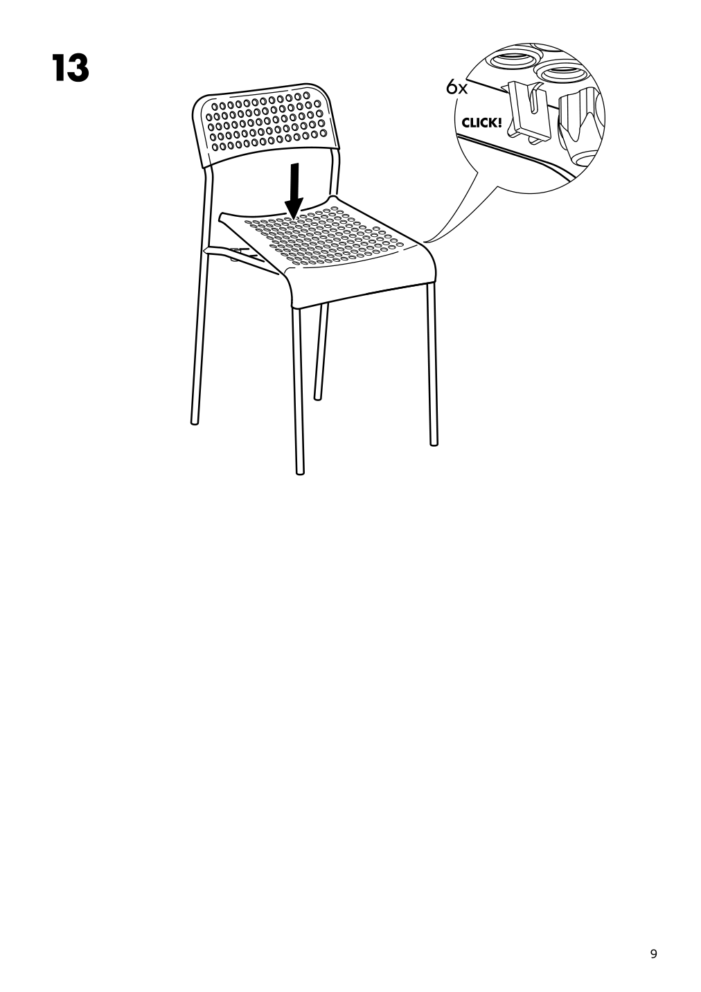 Assembly instructions for IKEA Adde chair white | Page 9 - IKEA MELLTORP / ADDE table and 4 chairs 990.143.76