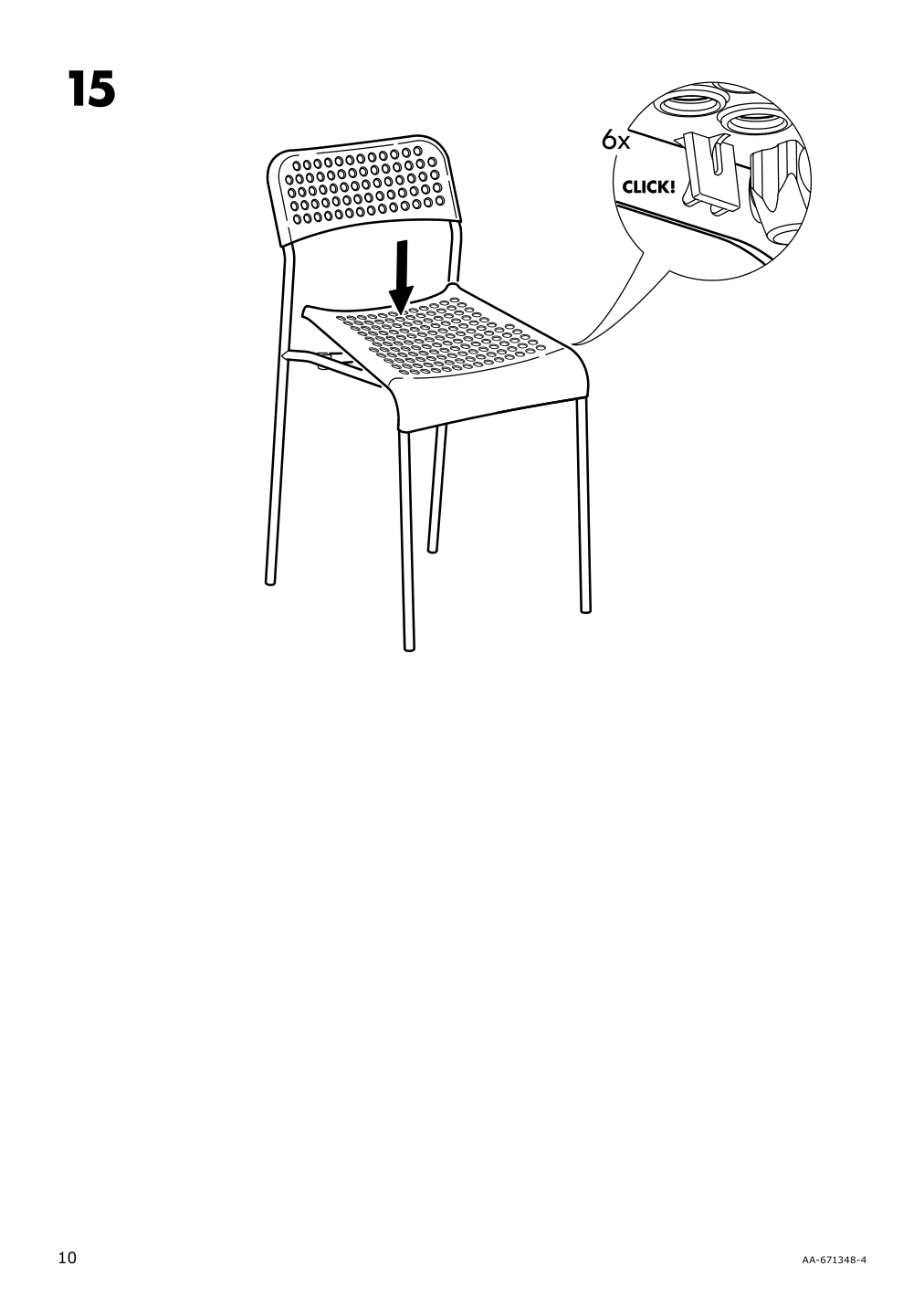 Assembly instructions for IKEA Adde chair black | Page 10 - IKEA MELLTORP / ADDE table and 4 chairs 791.614.86