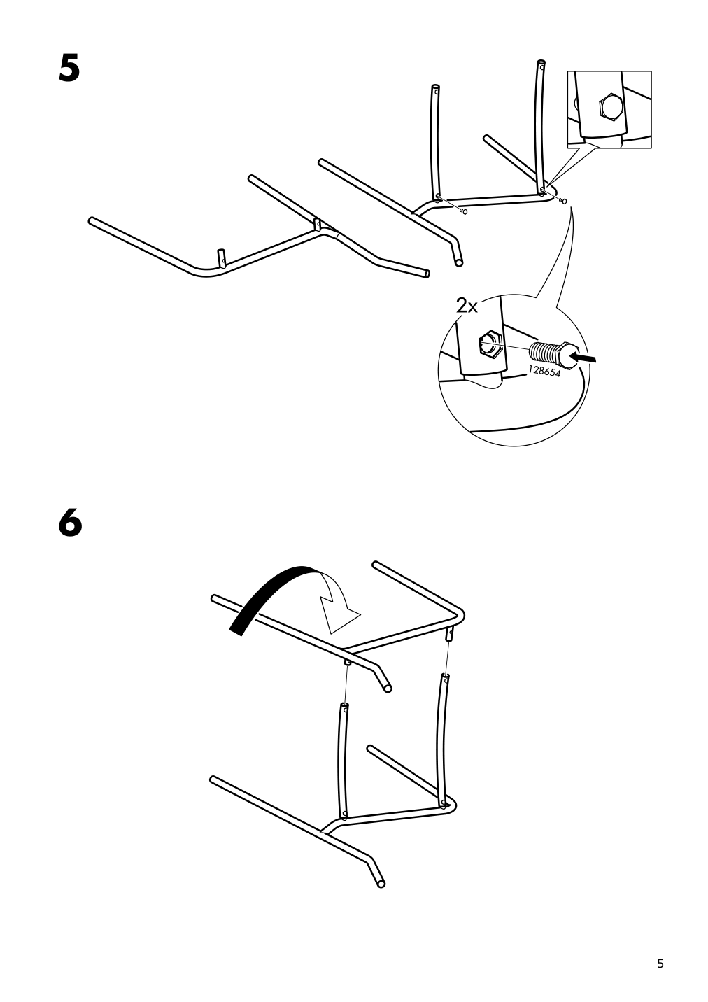 Assembly instructions for IKEA Adde chair white | Page 5 - IKEA MELLTORP / ADDE table and 4 chairs 990.143.76