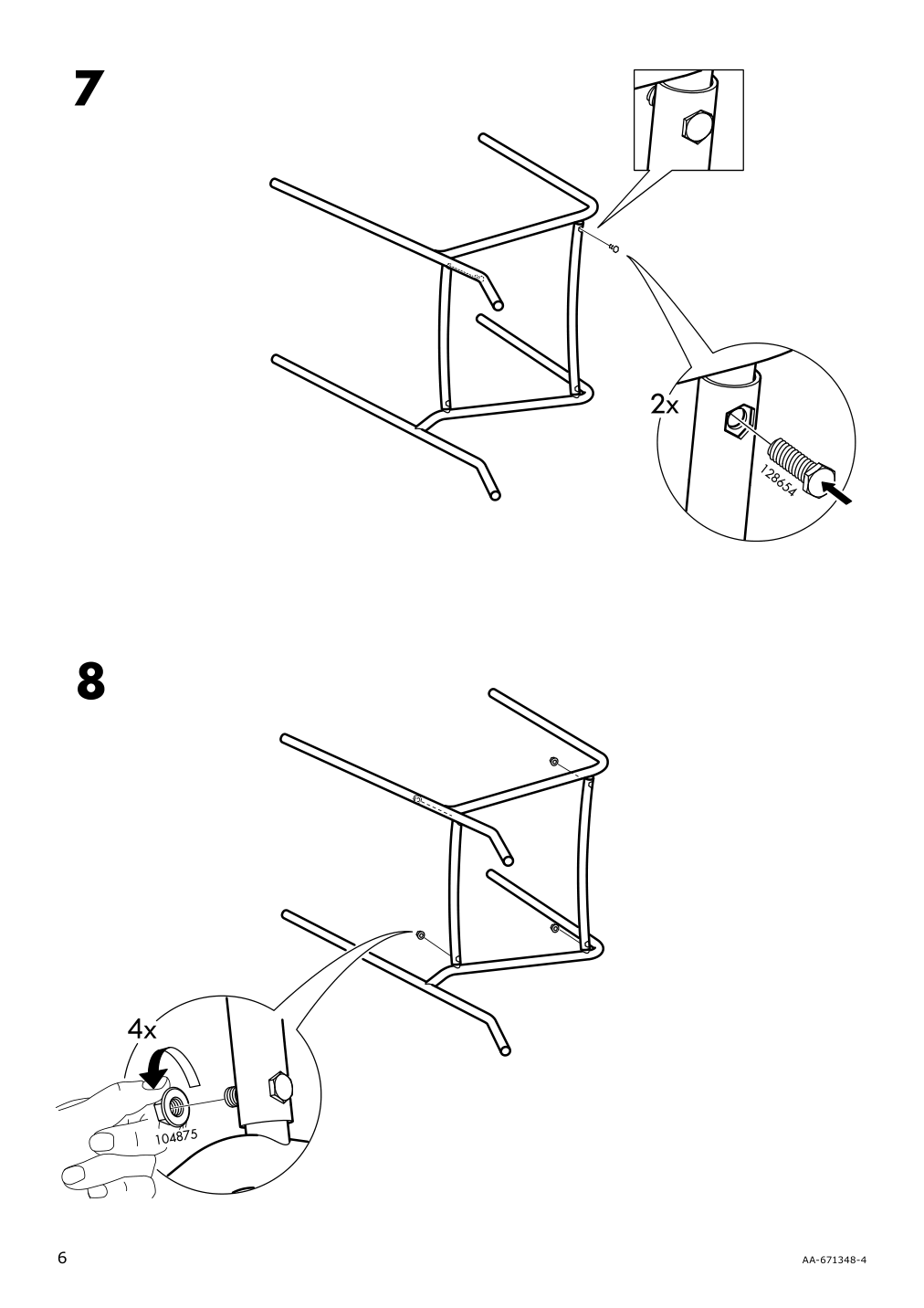 Assembly instructions for IKEA Adde chair black | Page 6 - IKEA MELLTORP / ADDE table and 4 chairs 791.614.86