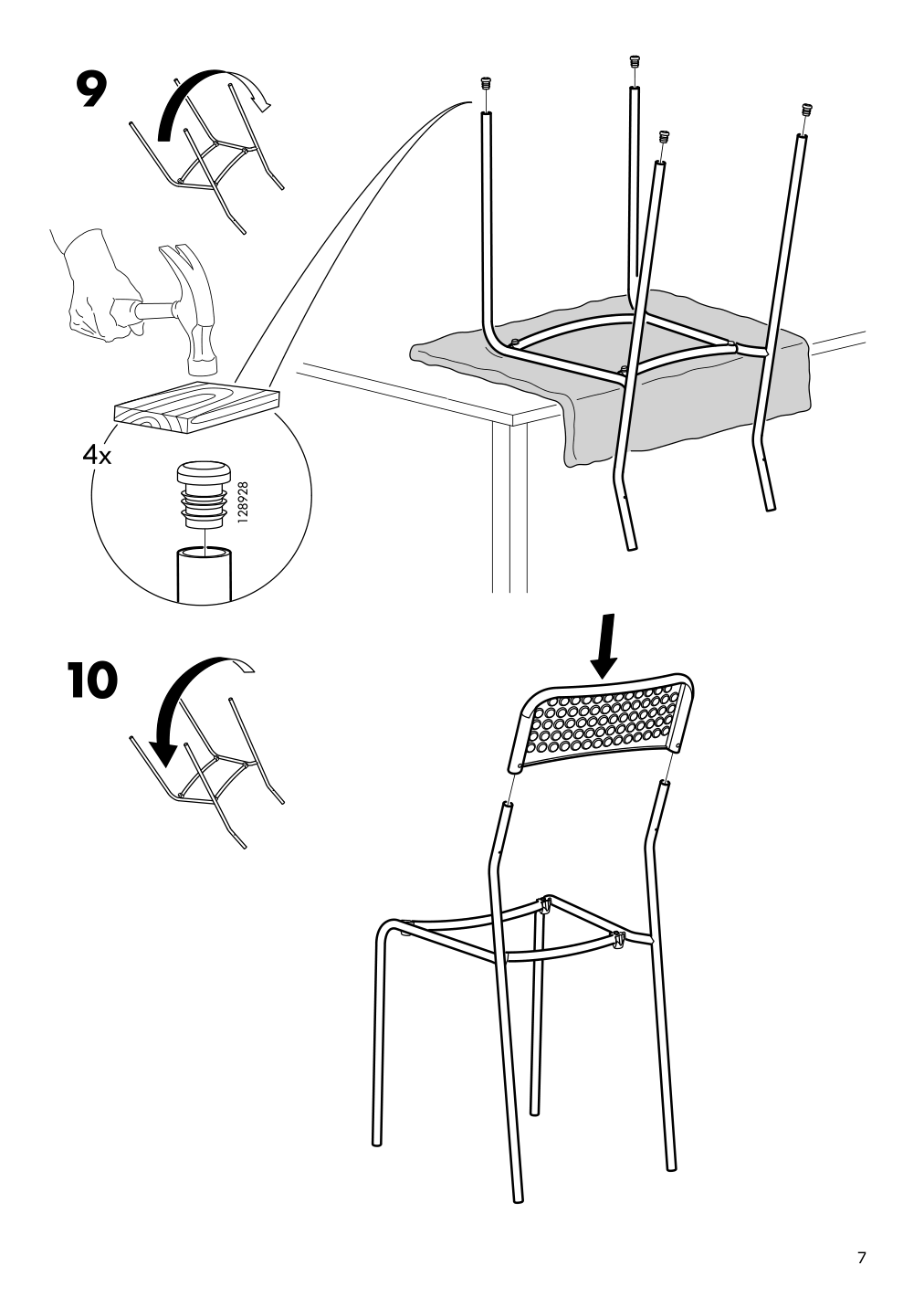 Assembly instructions for IKEA Adde chair black | Page 7 - IKEA MELLTORP / ADDE table and 4 chairs 791.614.86