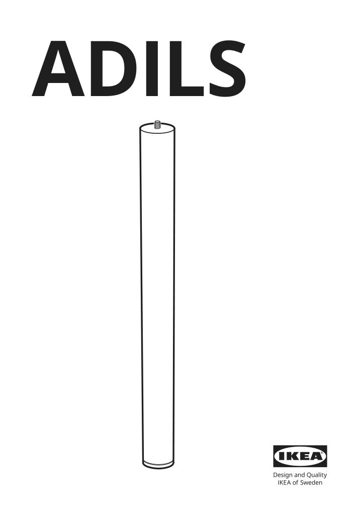 Assembly instructions for IKEA Adils leg white | Page 1 - IKEA LAGKAPTEN / ALEX desk 294.176.87