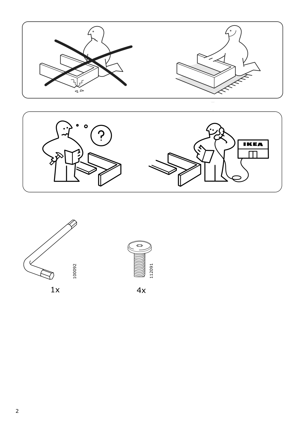 Assembly instructions for IKEA Aeleby ottoman gunnared medium gray dark gray | Page 2 - IKEA ÄLEBY ottoman 005.728.10