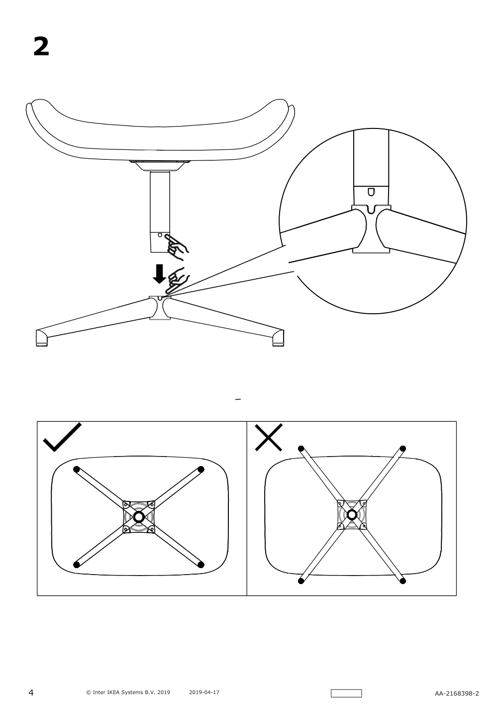 Assembly instructions for IKEA Aeleby ottoman gunnared medium gray dark gray | Page 4 - IKEA ÄLEBY ottoman 005.728.10