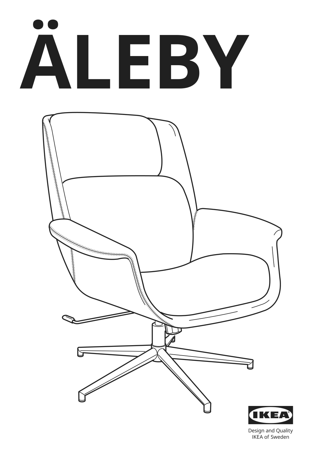 Assembly instructions for IKEA Aeleby swivel chair gunnared medium gray dark gray | Page 1 - IKEA ÄLEBY swivel chair 905.692.38