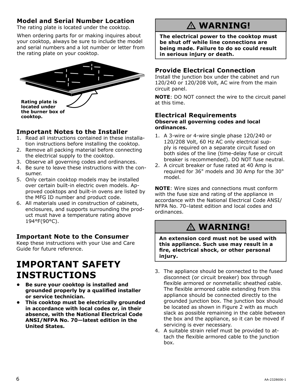 Assembly instructions for IKEA Blackstad induction cooktop black | Page 6 - IKEA BLACKSTAD induction cooktop 705.405.33