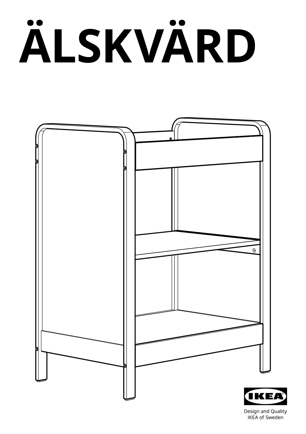 Assembly instructions for IKEA Aelskvaerd changing table birch white | Page 1 - IKEA ÄLSKVÄRD changing table 804.666.79