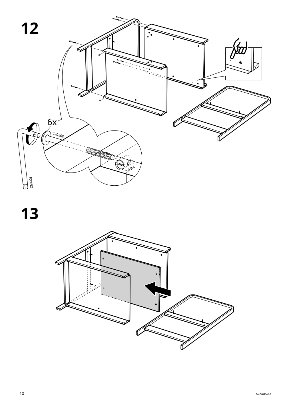 Assembly instructions for IKEA Aelskvaerd changing table birch white | Page 10 - IKEA ÄLSKVÄRD changing table 804.666.79