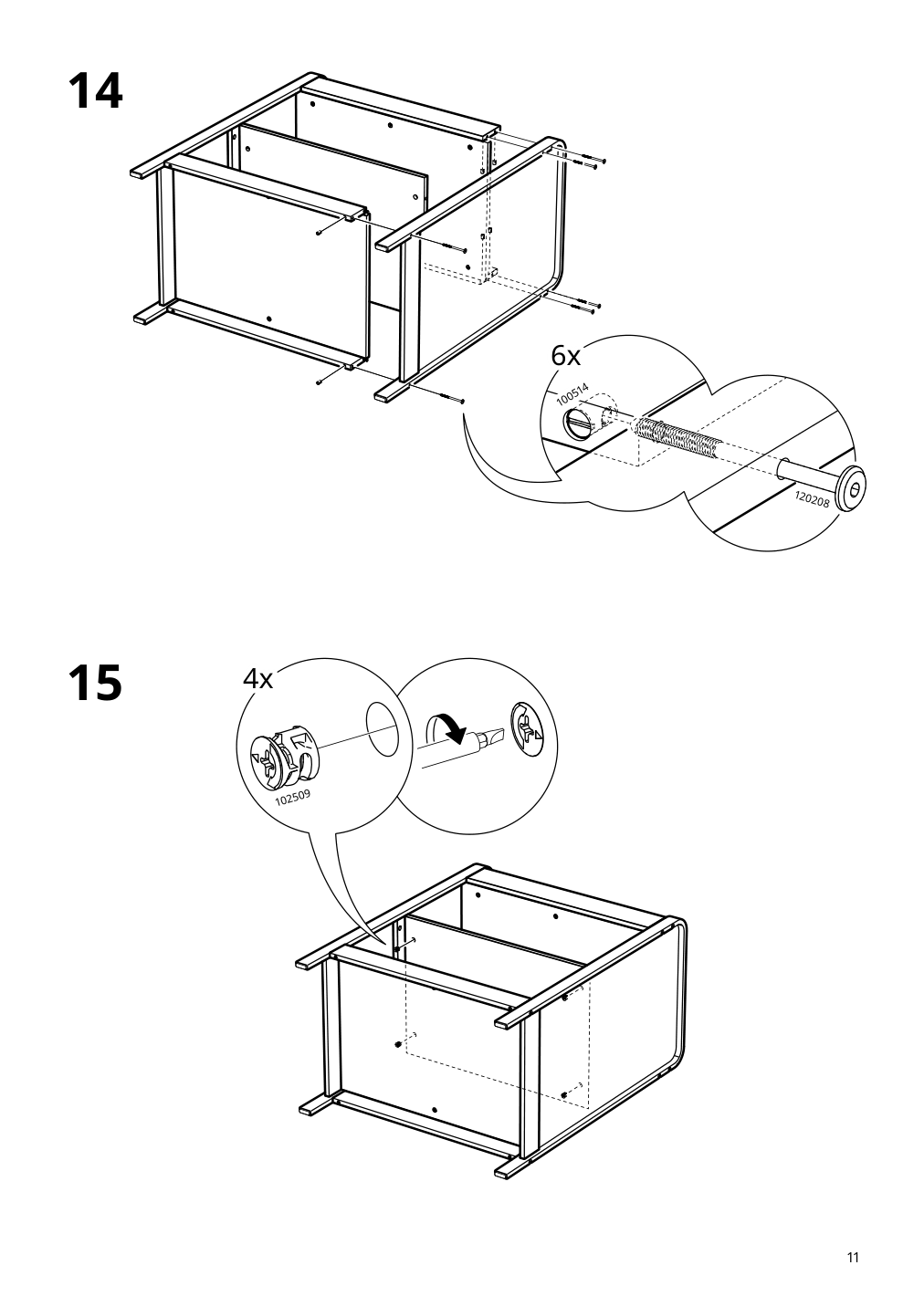 Assembly instructions for IKEA Aelskvaerd changing table birch white | Page 11 - IKEA ÄLSKVÄRD changing table 804.666.79