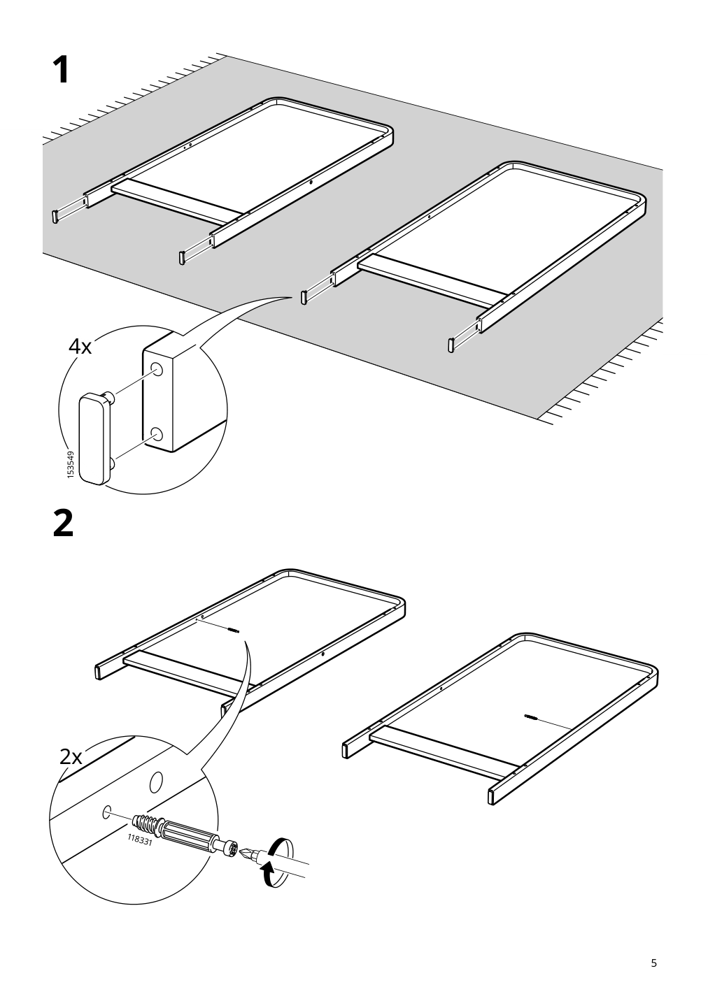 Assembly instructions for IKEA Aelskvaerd changing table birch white | Page 5 - IKEA ÄLSKVÄRD changing table 804.666.79