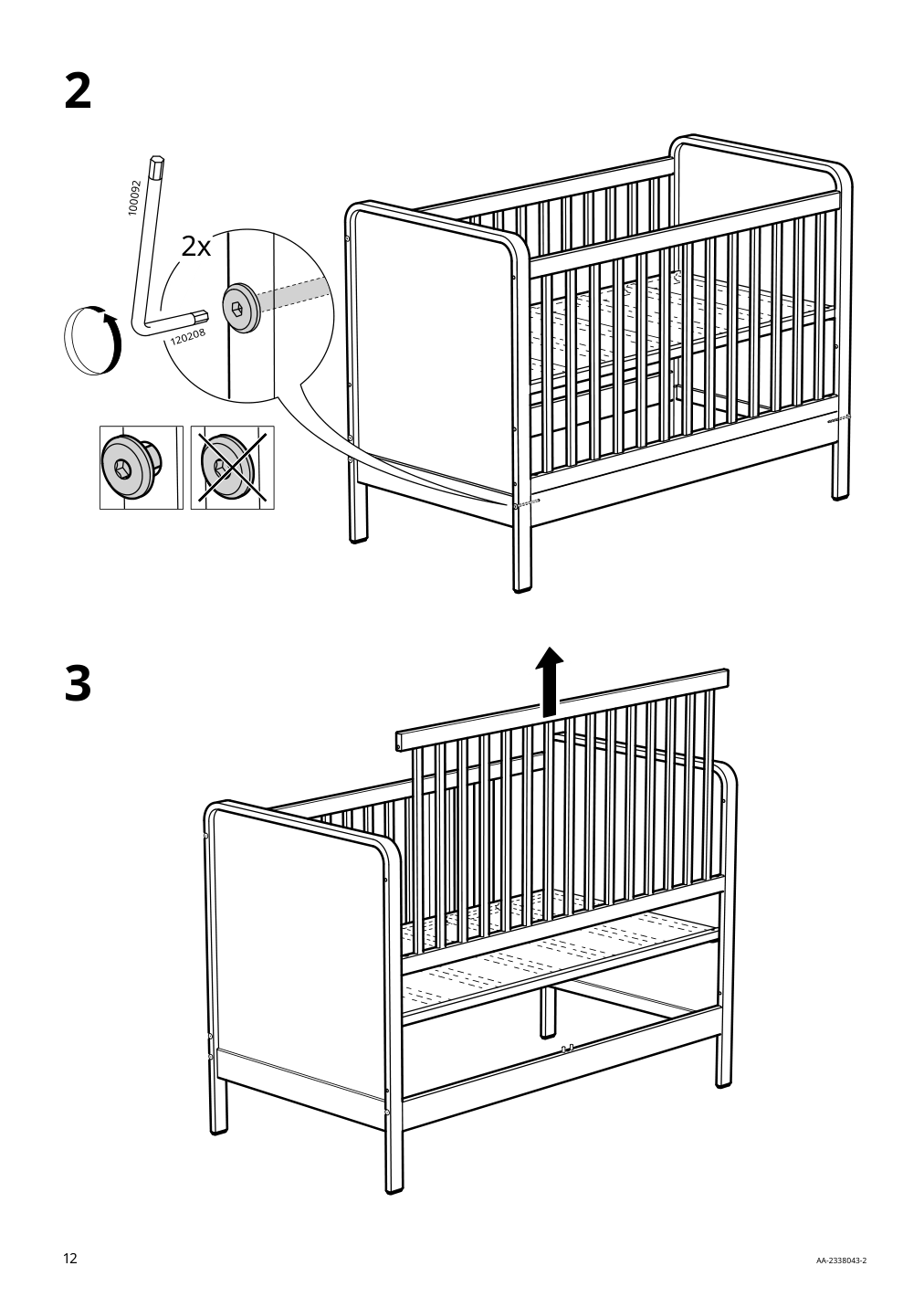 Assembly instructions for IKEA Aelskvaerd crib birch white | Page 12 - IKEA ÄLSKVÄRD crib 503.148.09