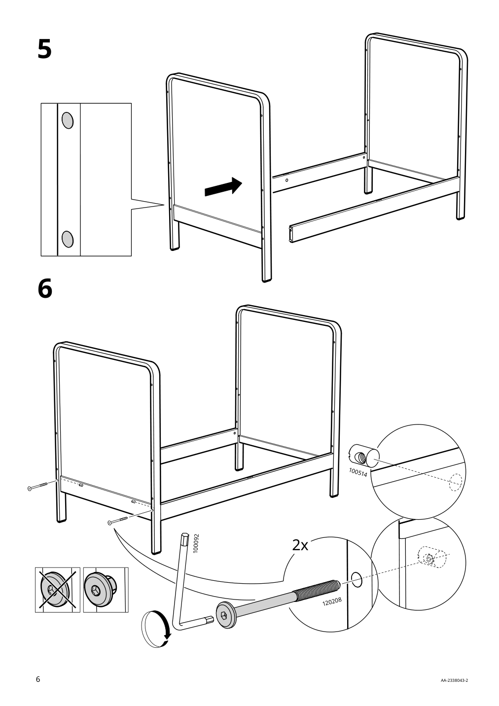 Assembly instructions for IKEA Aelskvaerd crib birch white | Page 6 - IKEA ÄLSKVÄRD crib 503.148.09