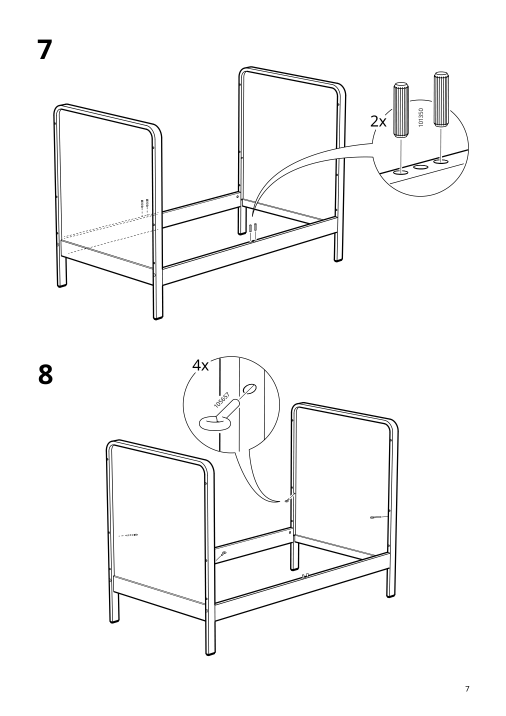 Assembly instructions for IKEA Aelskvaerd crib birch white | Page 7 - IKEA ÄLSKVÄRD crib 503.148.09