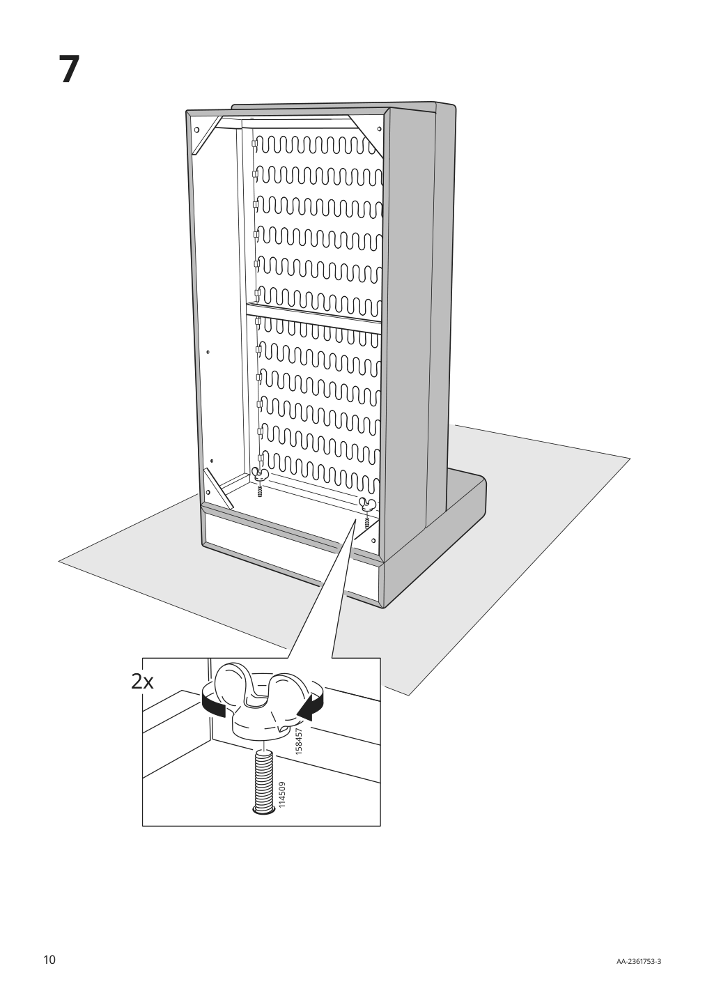 Assembly instructions for IKEA Aelvdalen 3 seat sleeper sofa with chaise knisa dark gray | Page 10 - IKEA ÄLVDALEN 3-seat sleeper sofa with chaise 205.306.64