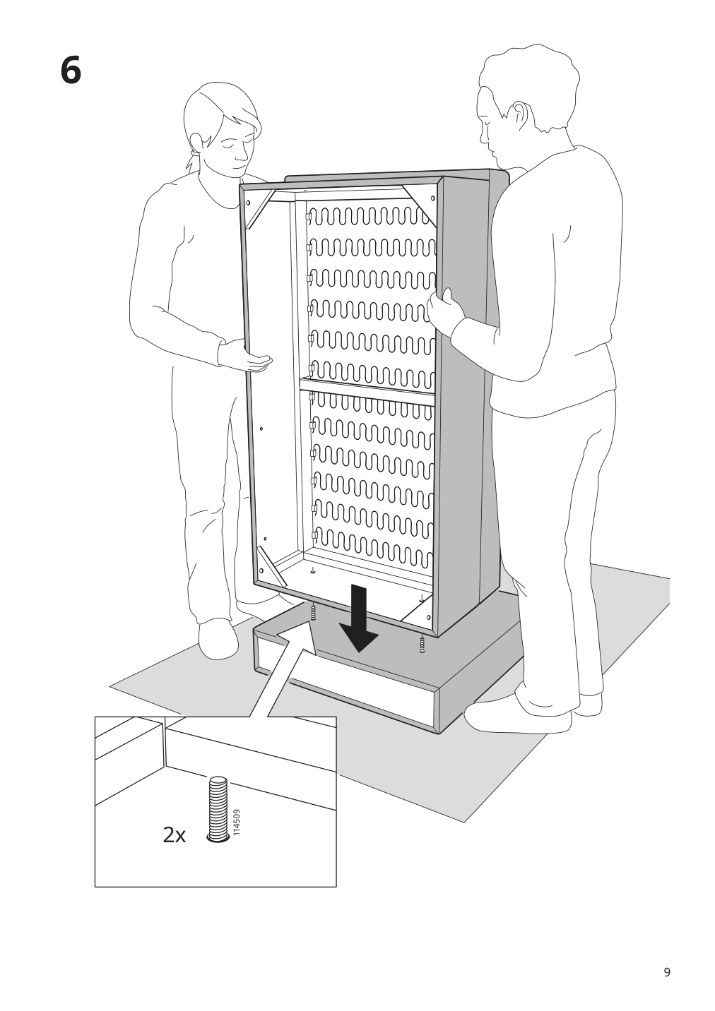 Assembly instructions for IKEA Aelvdalen 3 seat sleeper sofa with chaise knisa gray beige | Page 9 - IKEA ÄLVDALEN 3-seat sleeper sofa with chaise 105.306.69