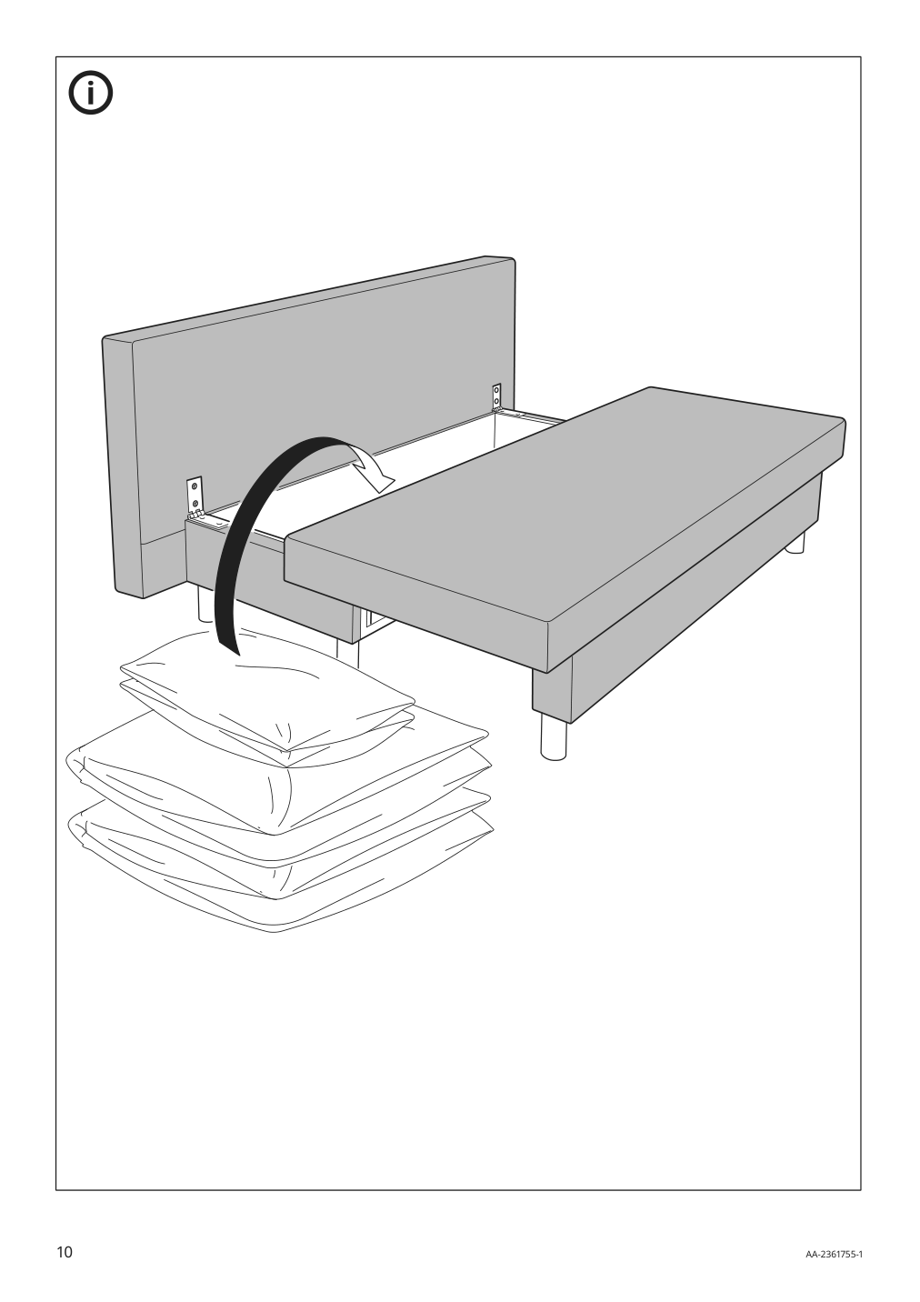 Assembly instructions for IKEA Aelvdalen sleeper sofa knisa dark gray | Page 10 - IKEA ÄLVDALEN sleeper sofa 804.625.96