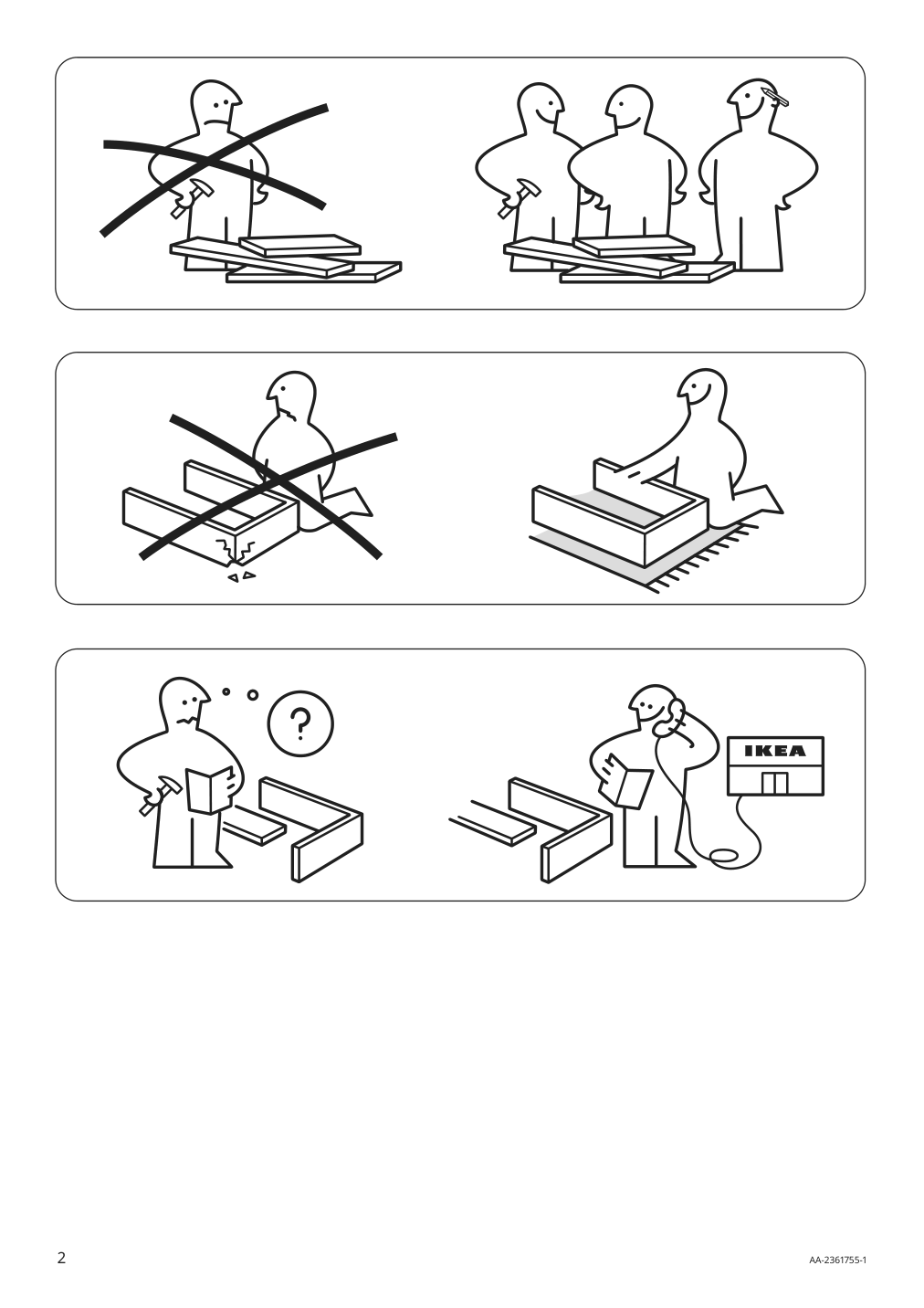 Assembly instructions for IKEA Aelvdalen sleeper sofa knisa dark gray | Page 2 - IKEA ÄLVDALEN sleeper sofa 804.625.96