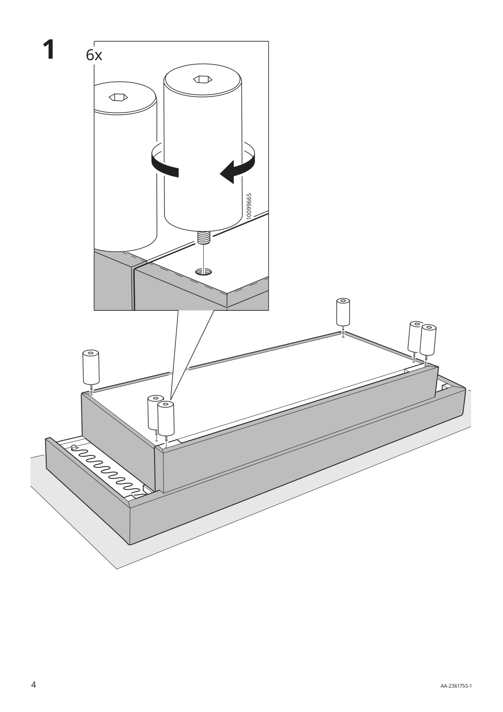 Assembly instructions for IKEA Aelvdalen sleeper sofa knisa dark gray | Page 4 - IKEA ÄLVDALEN sleeper sofa 804.625.96