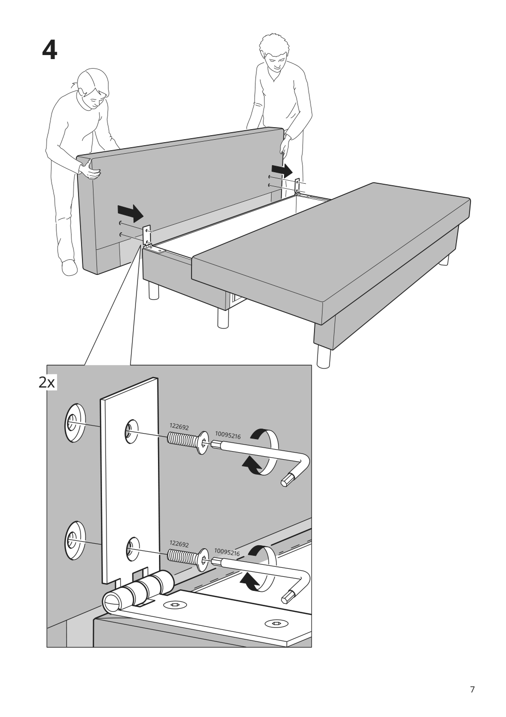 Assembly instructions for IKEA Aelvdalen sleeper sofa knisa dark gray | Page 7 - IKEA ÄLVDALEN sleeper sofa 804.625.96