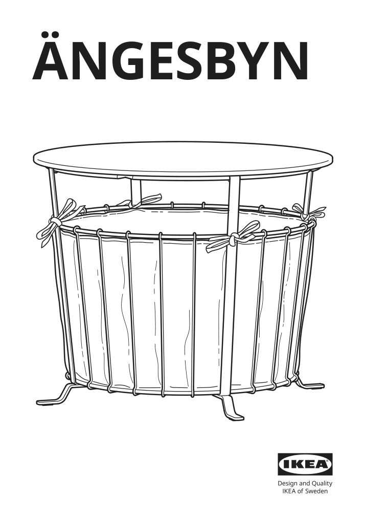 Assembly instructions for IKEA Aengesbyn storage table black pine light brown stained | Page 1 - IKEA ÄNGESBYN storage table 304.922.75