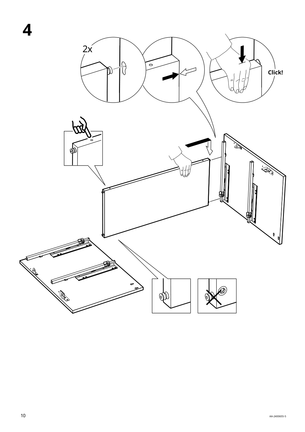 Assembly instructions for IKEA Aengsjoen bathroom vanity with drawers high gloss white | Page 10 - IKEA ÄNGSJÖN / KATTEVIK Bathroom vanity with sink & faucet 995.341.93