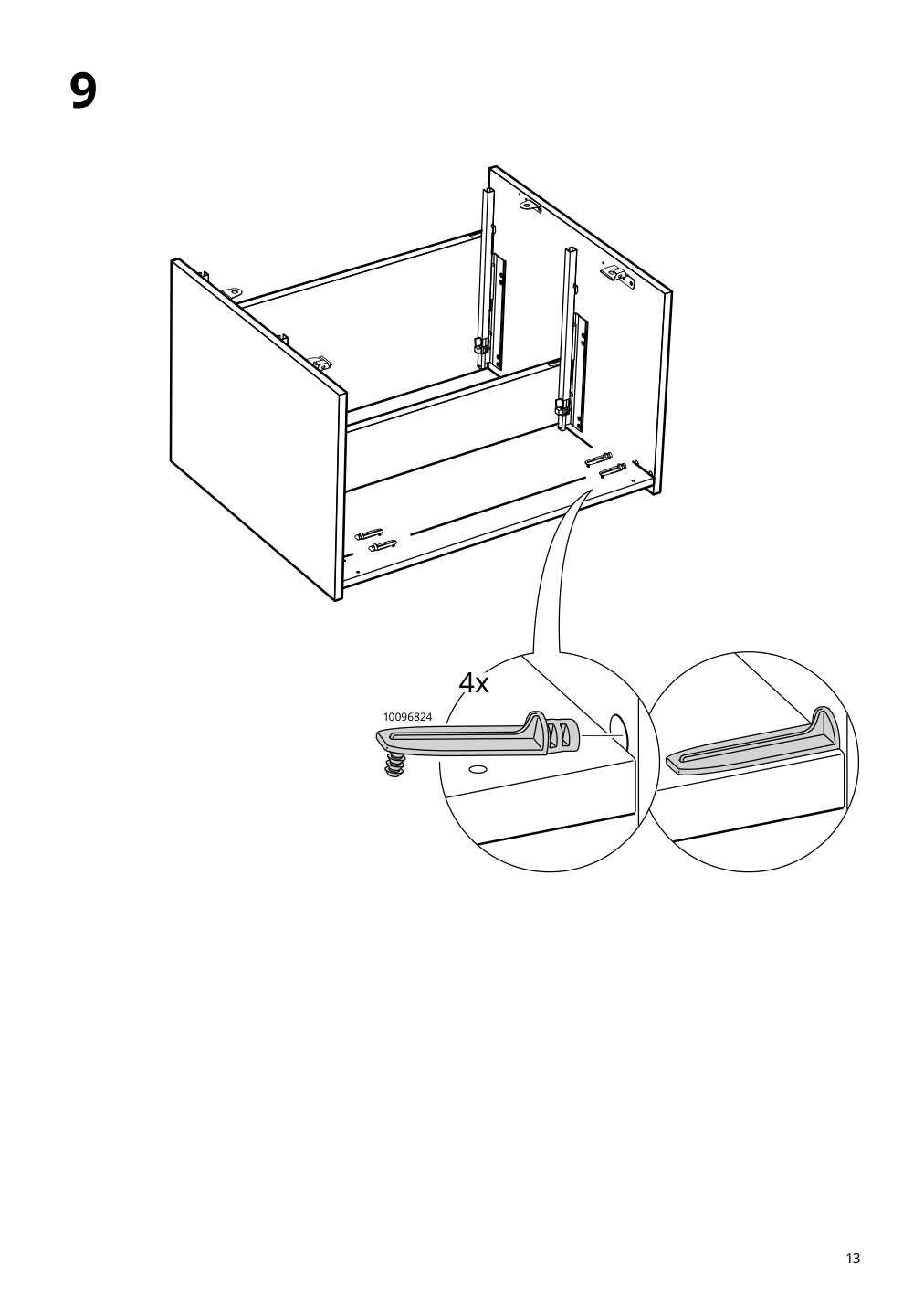 Assembly instructions for IKEA Aengsjoen bathroom vanity with drawers high gloss white | Page 13 - IKEA ÄNGSJÖN / KATTEVIK Bathroom vanity with sink & faucet 995.341.93