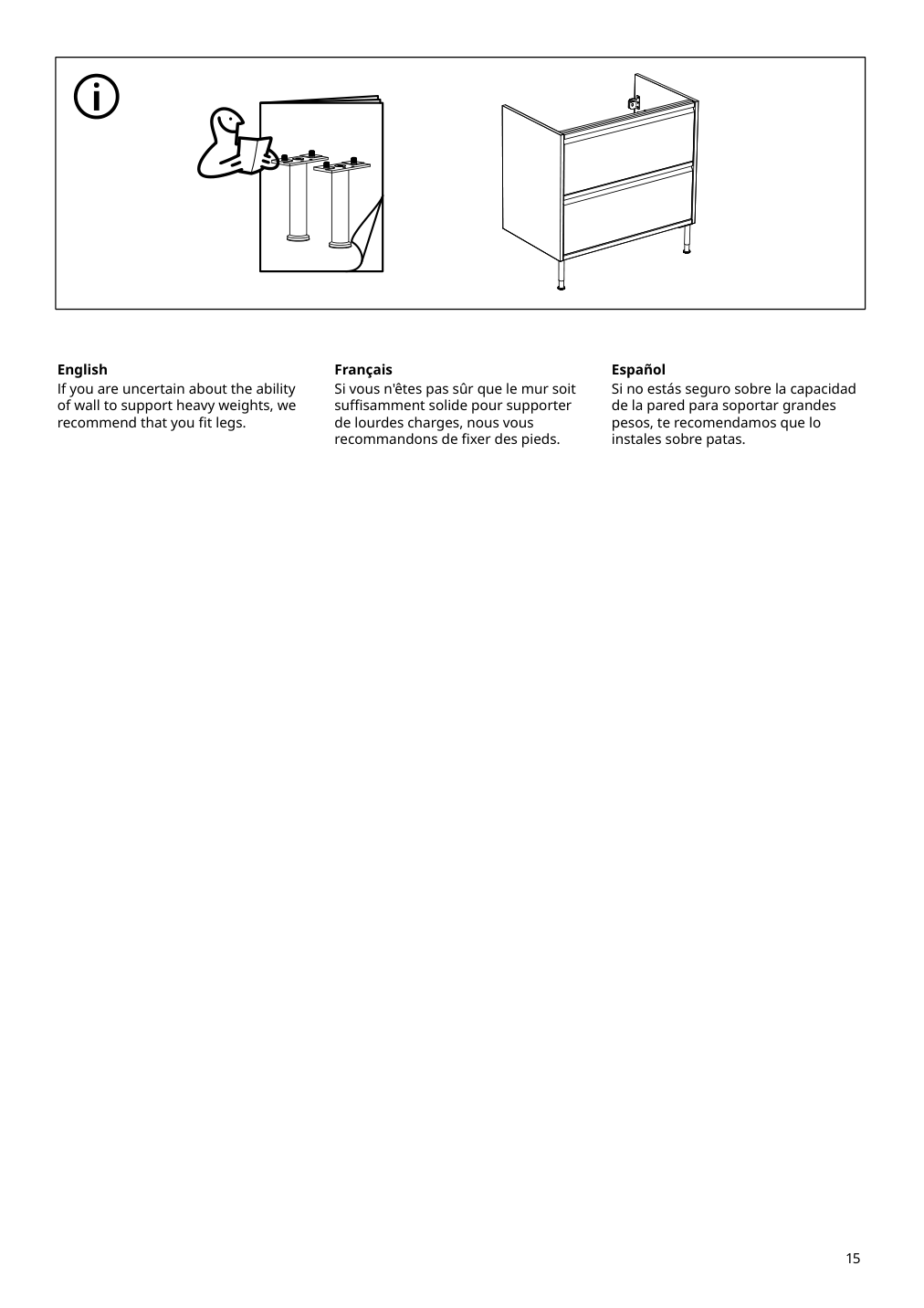 Assembly instructions for IKEA Aengsjoen bathroom vanity with drawers high gloss white | Page 15 - IKEA ÄNGSJÖN / KATTEVIK Bathroom vanity with sink & faucet 995.341.93