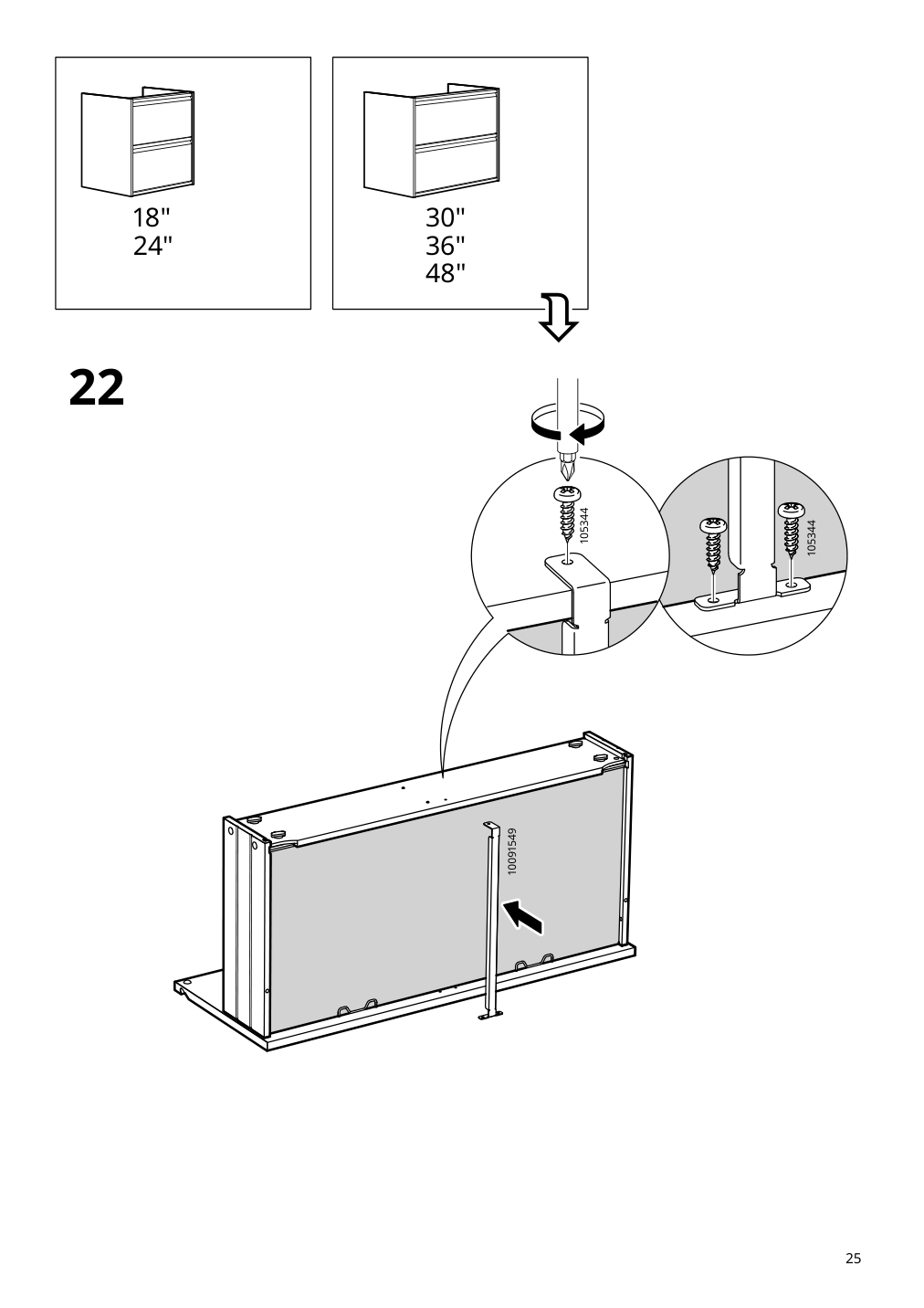 Assembly instructions for IKEA Aengsjoen bathroom vanity with drawers high gloss white | Page 25 - IKEA ÄNGSJÖN / KATTEVIK Bathroom vanity with sink & faucet 995.341.93