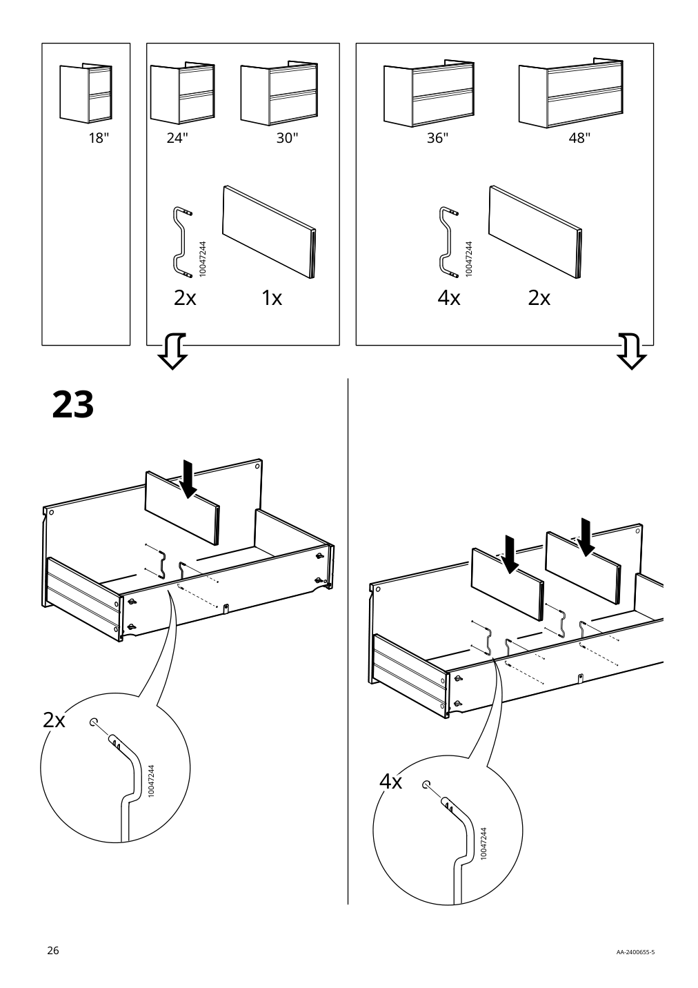 Assembly instructions for IKEA Aengsjoen bathroom vanity with drawers high gloss white | Page 26 - IKEA ÄNGSJÖN / KATTEVIK Bathroom vanity with sink & faucet 995.341.93