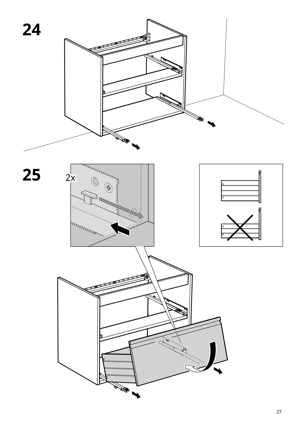 Assembly instructions for IKEA Aengsjoen bathroom vanity with drawers high gloss white | Page 27 - IKEA ÄNGSJÖN / KATTEVIK Bathroom vanity with sink & faucet 995.341.93