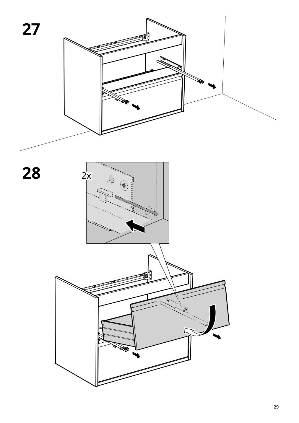 Assembly instructions for IKEA Aengsjoen bathroom vanity with drawers high gloss white | Page 29 - IKEA ÄNGSJÖN / KATTEVIK Bathroom vanity with sink & faucet 995.341.93